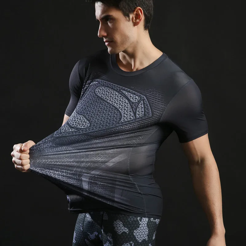 SUPERMAN Compression Shirt for Men (Short Sleeve)