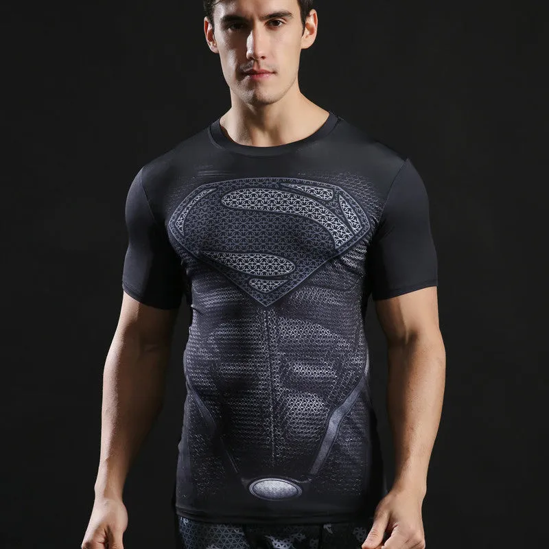 SUPERMAN Compression Shirt for Men (Short Sleeve)