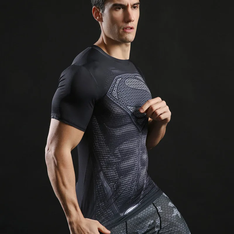 SUPERMAN Compression Shirt for Men (Short Sleeve)