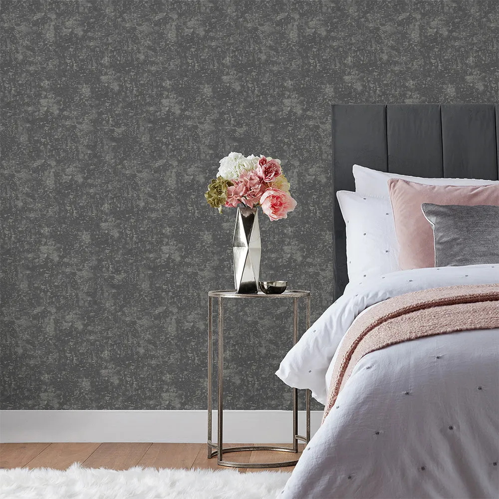 Symphony Vinyl Wallpaper Sample Charcoal