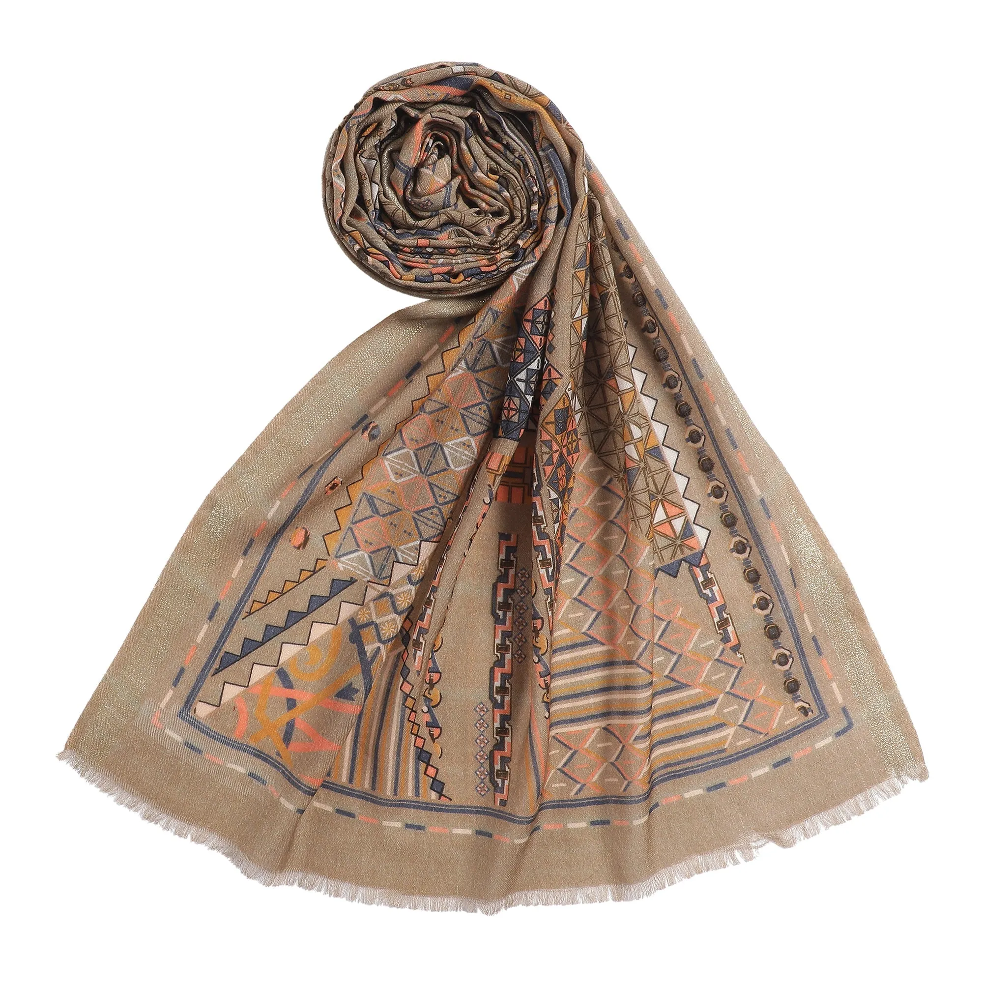 Tara's Chic Metallic Printed Stole