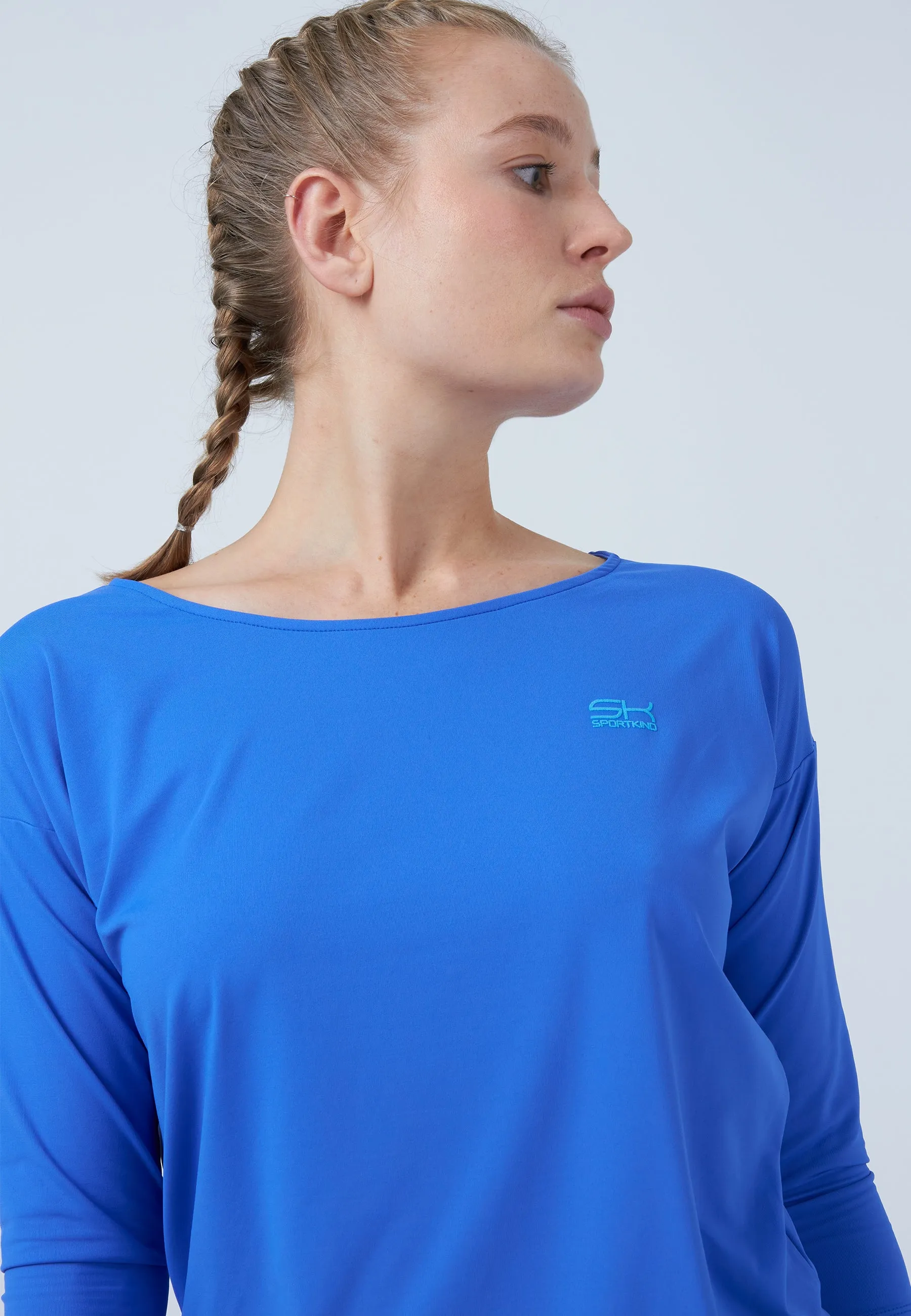 Tennis 3/4 Loose Fit Shirt, cornflower blue