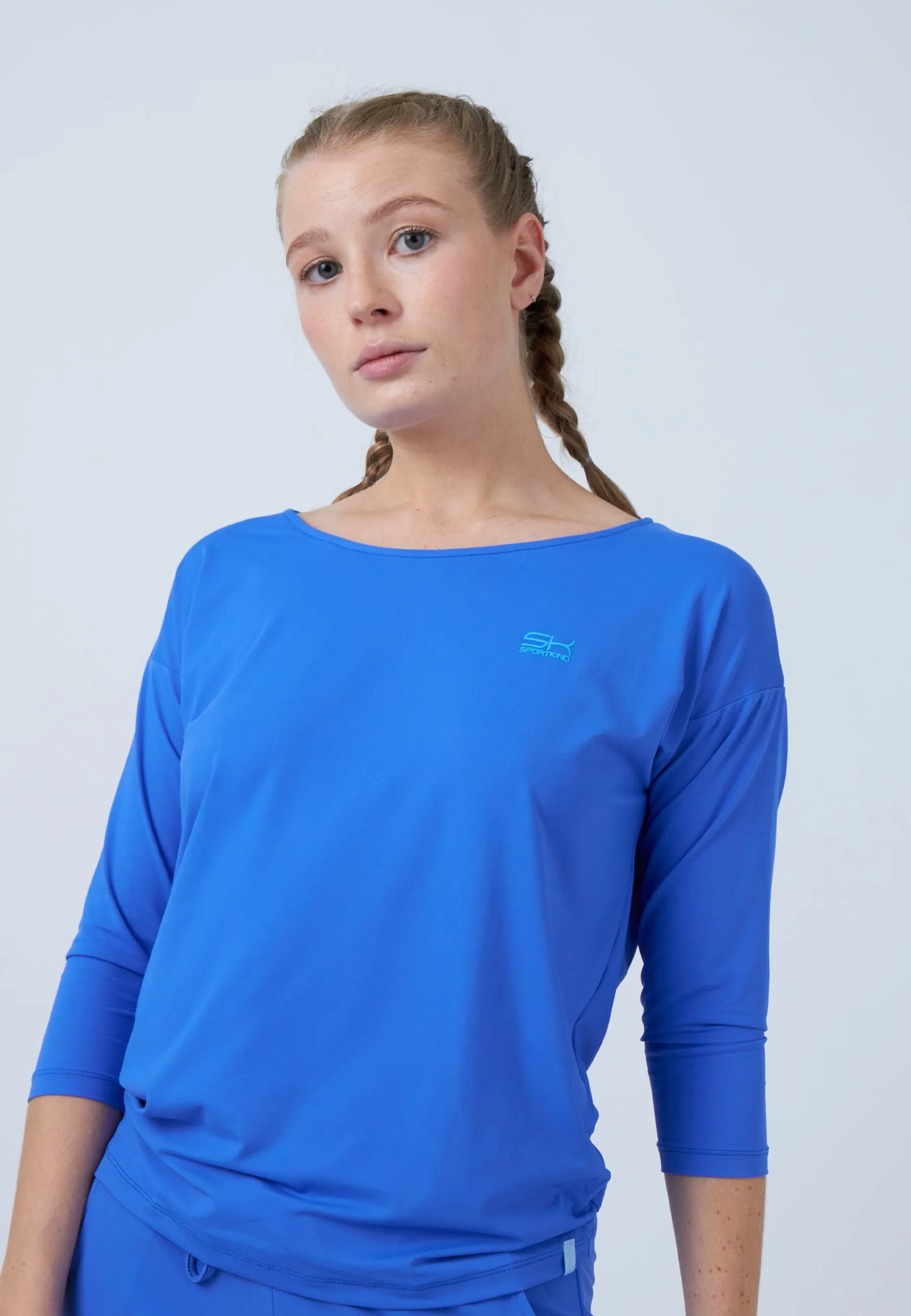 Tennis 3/4 Loose Fit Shirt, cornflower blue