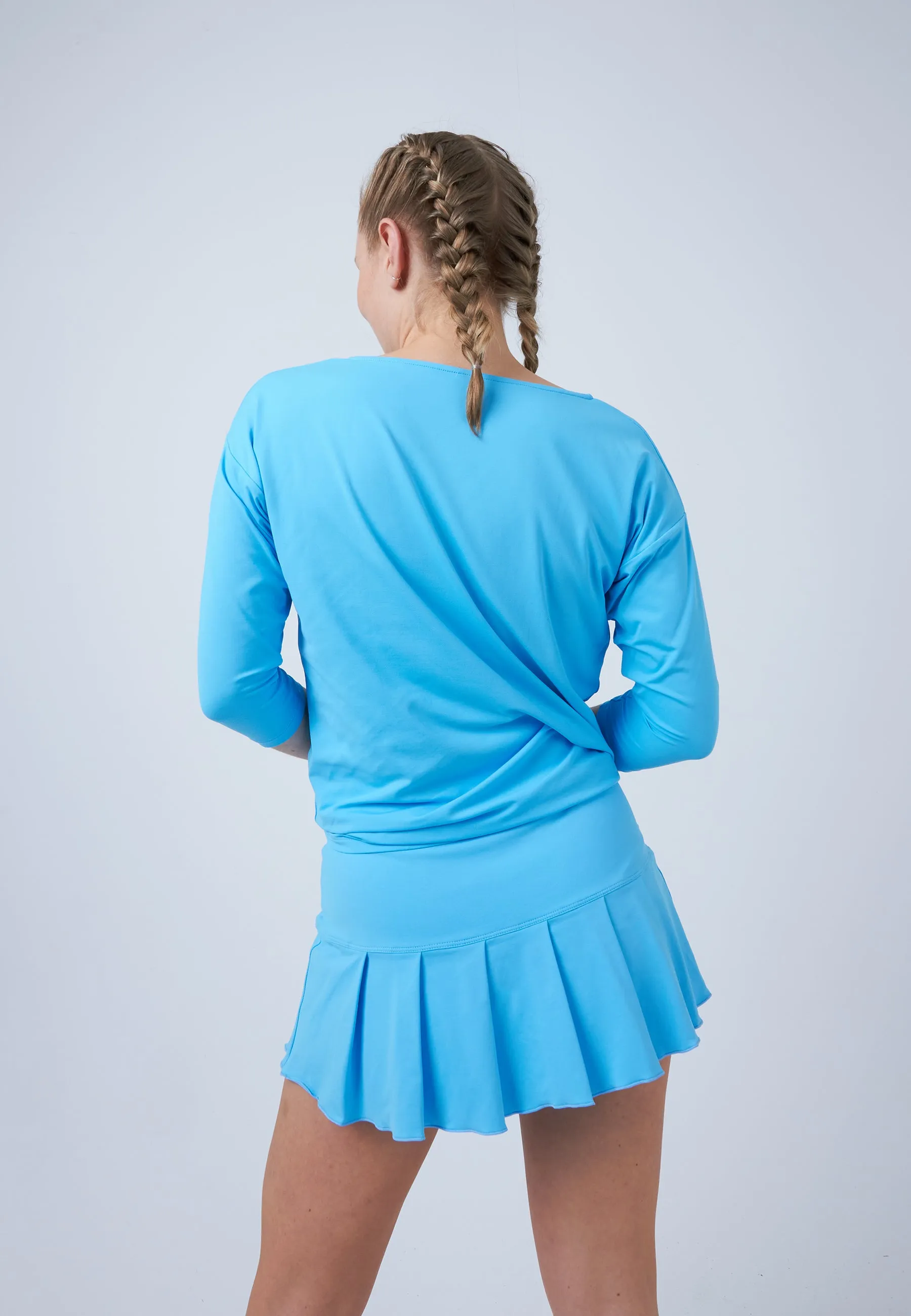 Tennis 3/4 Loose Fit Shirt, light blue