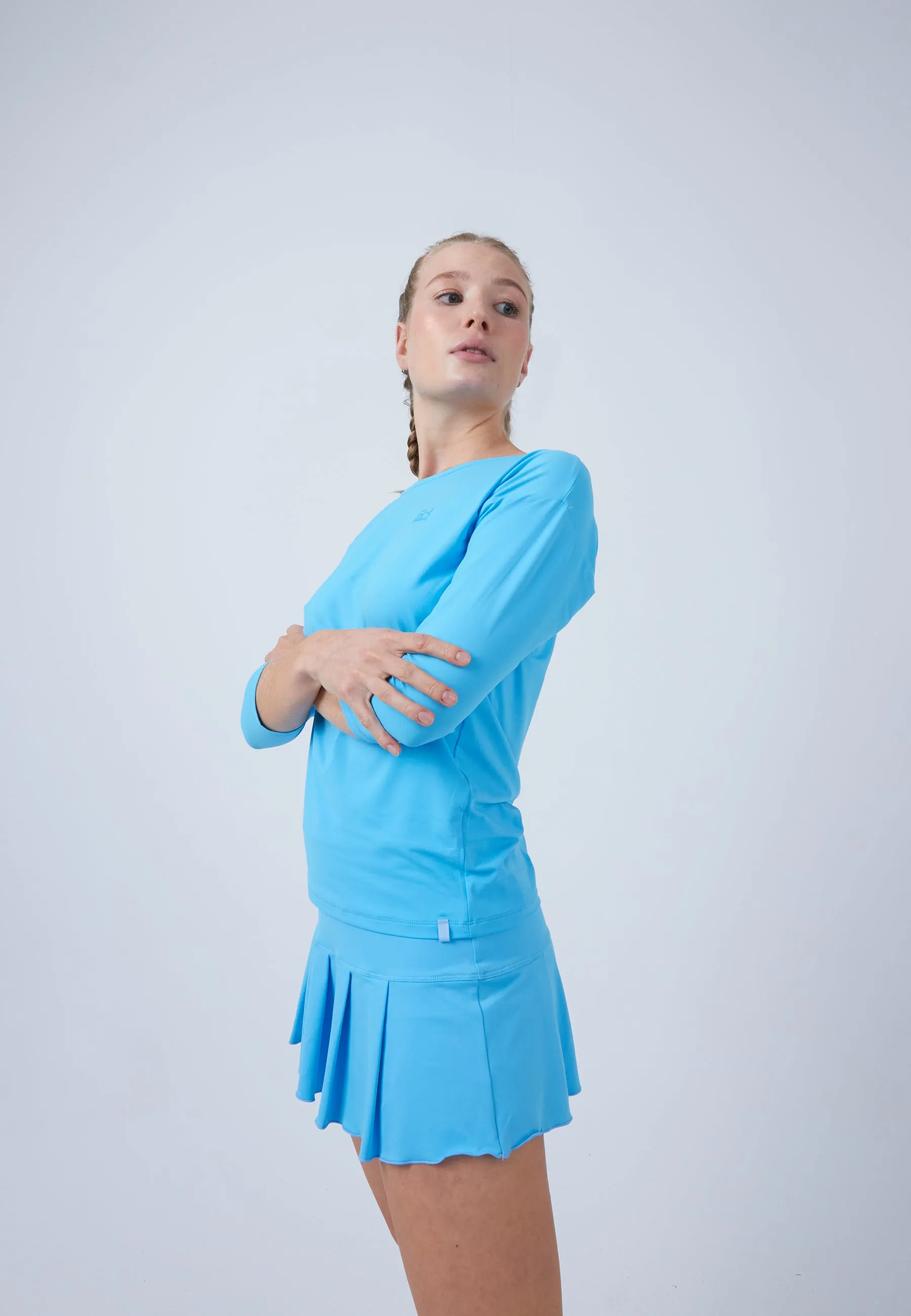 Tennis 3/4 Loose Fit Shirt, light blue