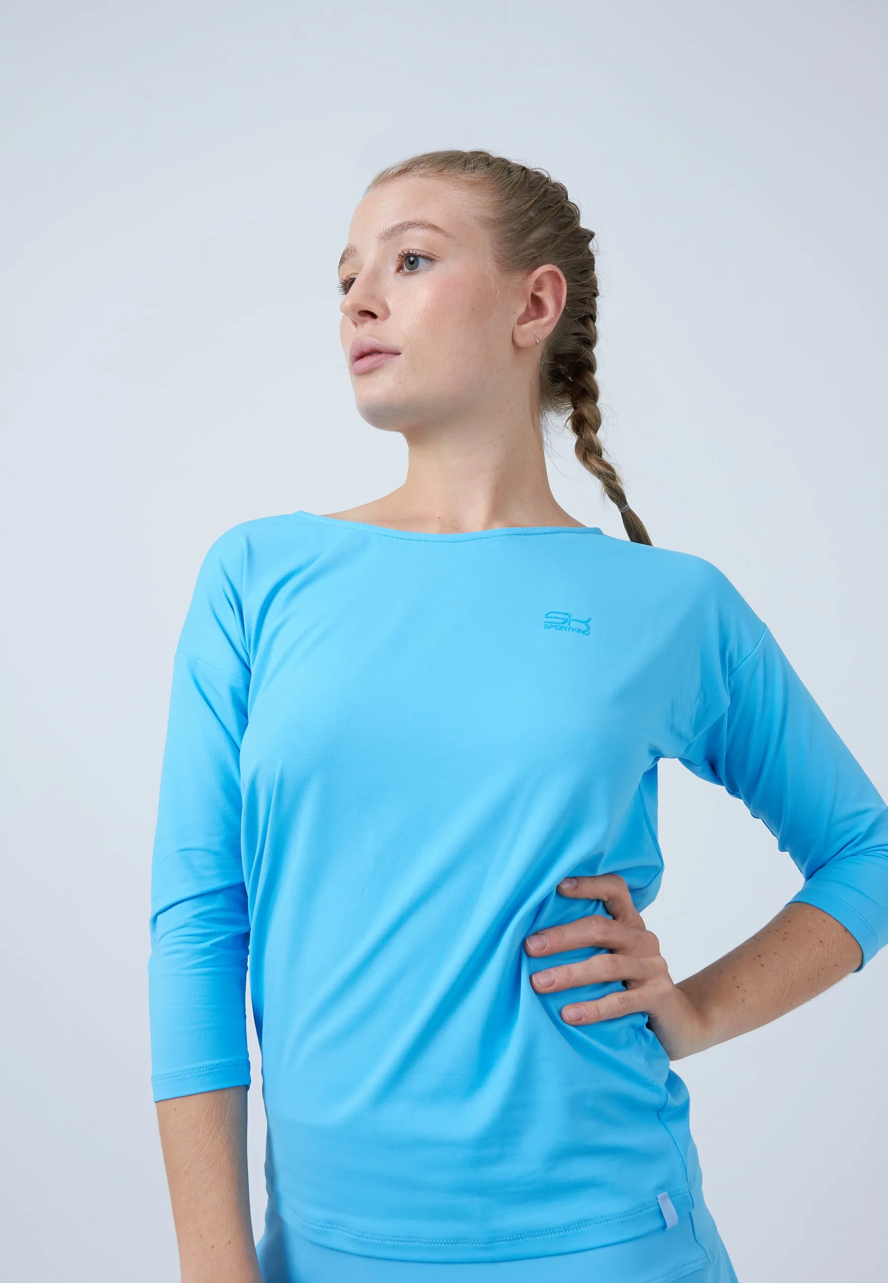 Tennis 3/4 Loose Fit Shirt, light blue