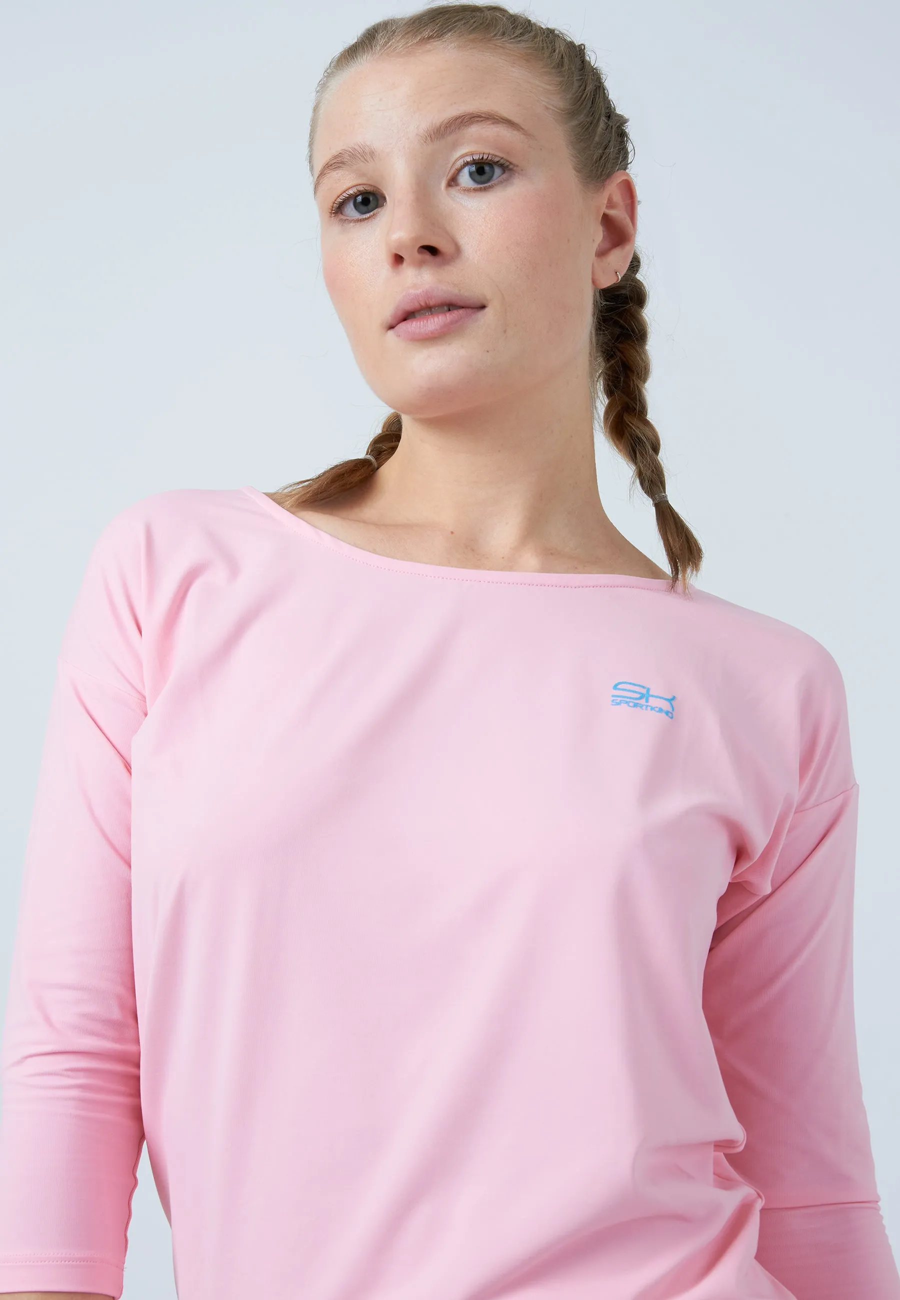 Tennis 3/4 Loose Fit Shirt, light pink