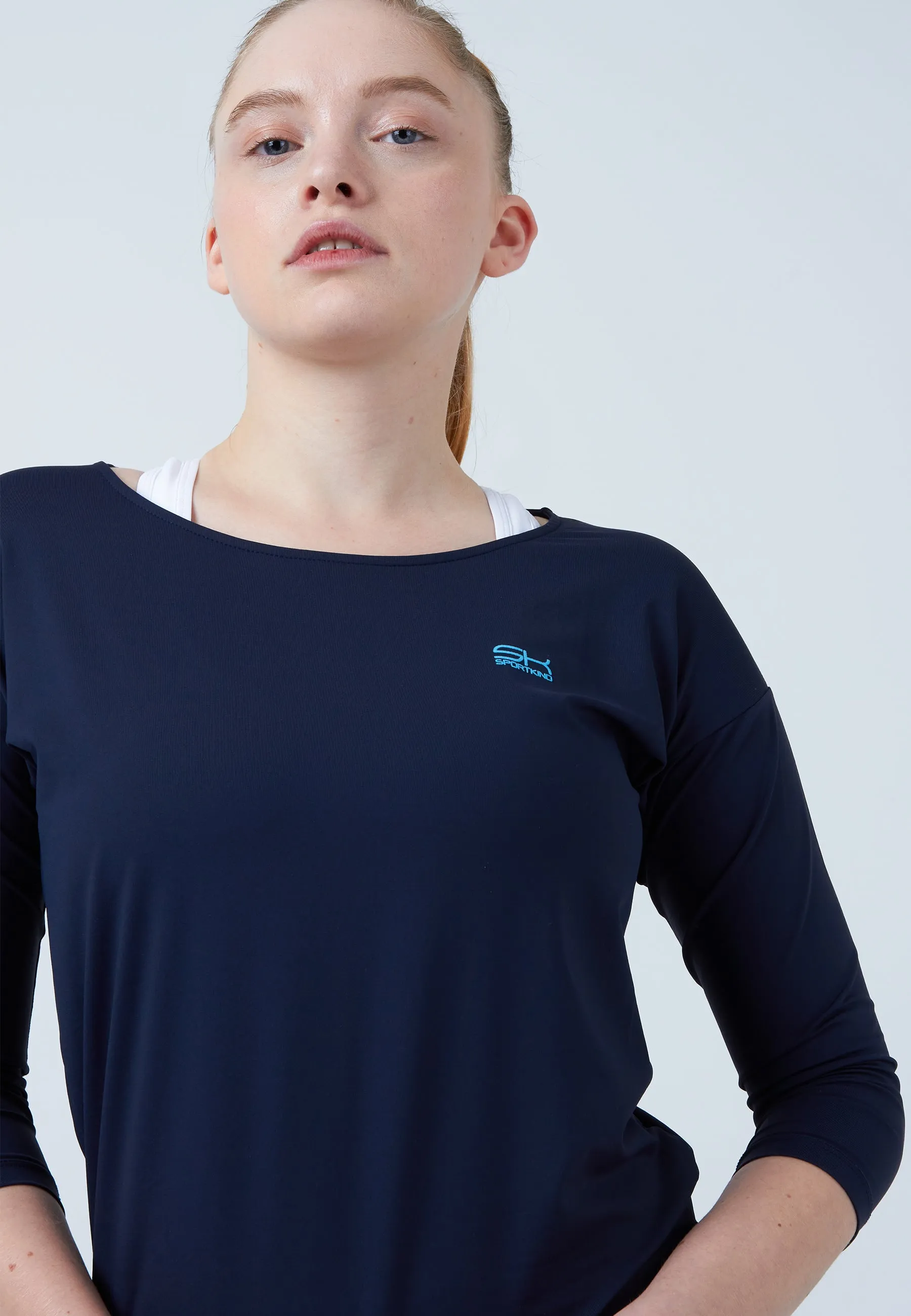 Tennis 3/4 Loose Fit Shirt, navy blue