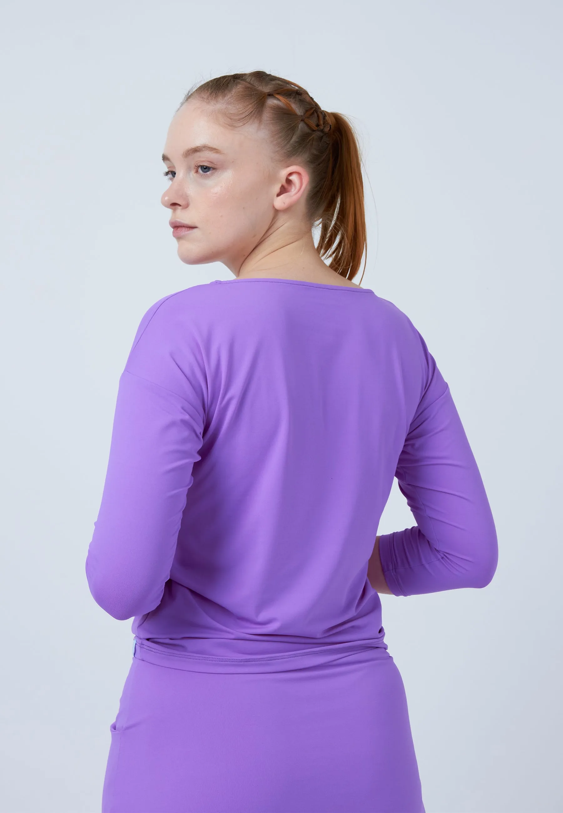 Tennis 3/4 Loose Fit Shirt, purple