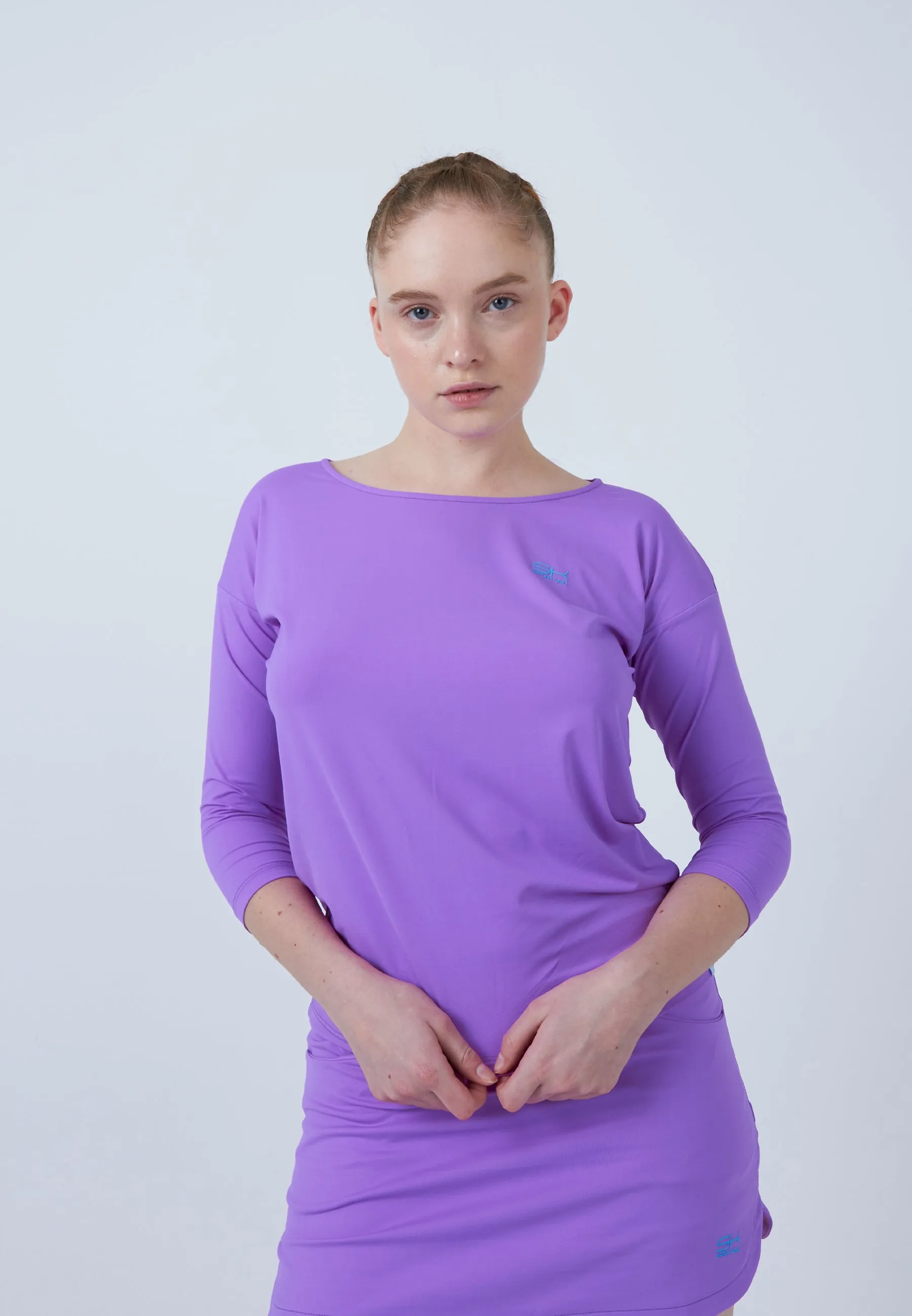 Tennis 3/4 Loose Fit Shirt, purple