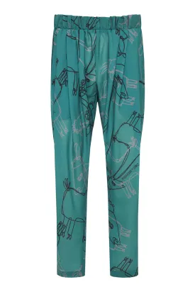 THE LINEART LOGO PANTS GREEN