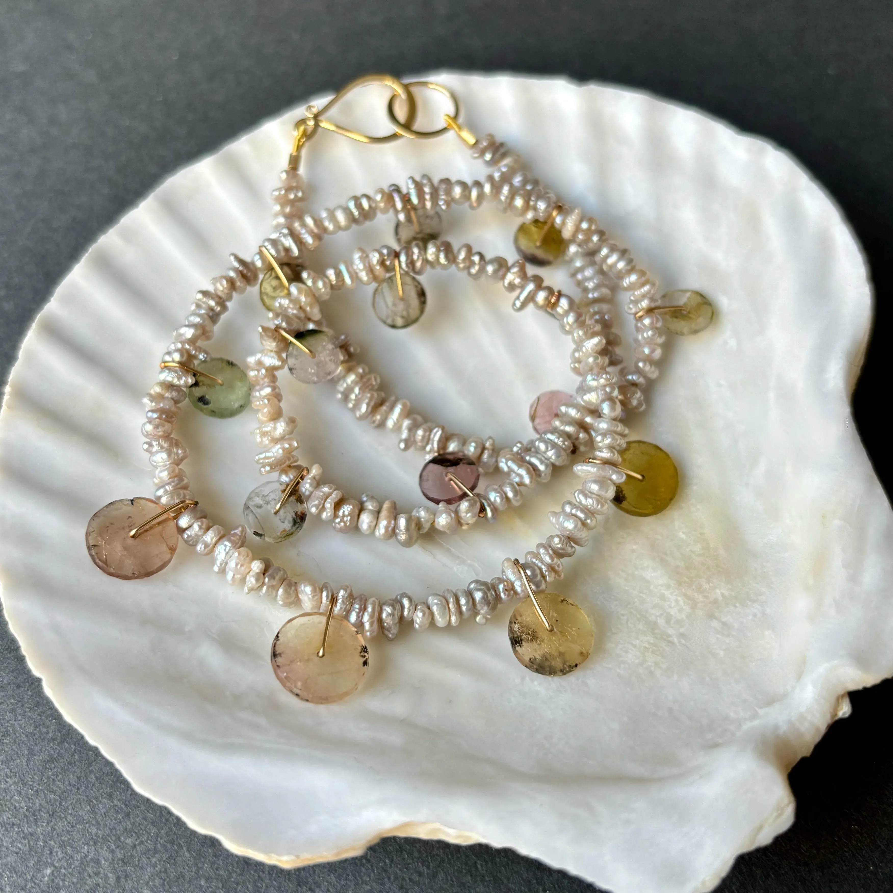 TOURMALINE WHEEEELING INTO SPRING #3 NECKLACE