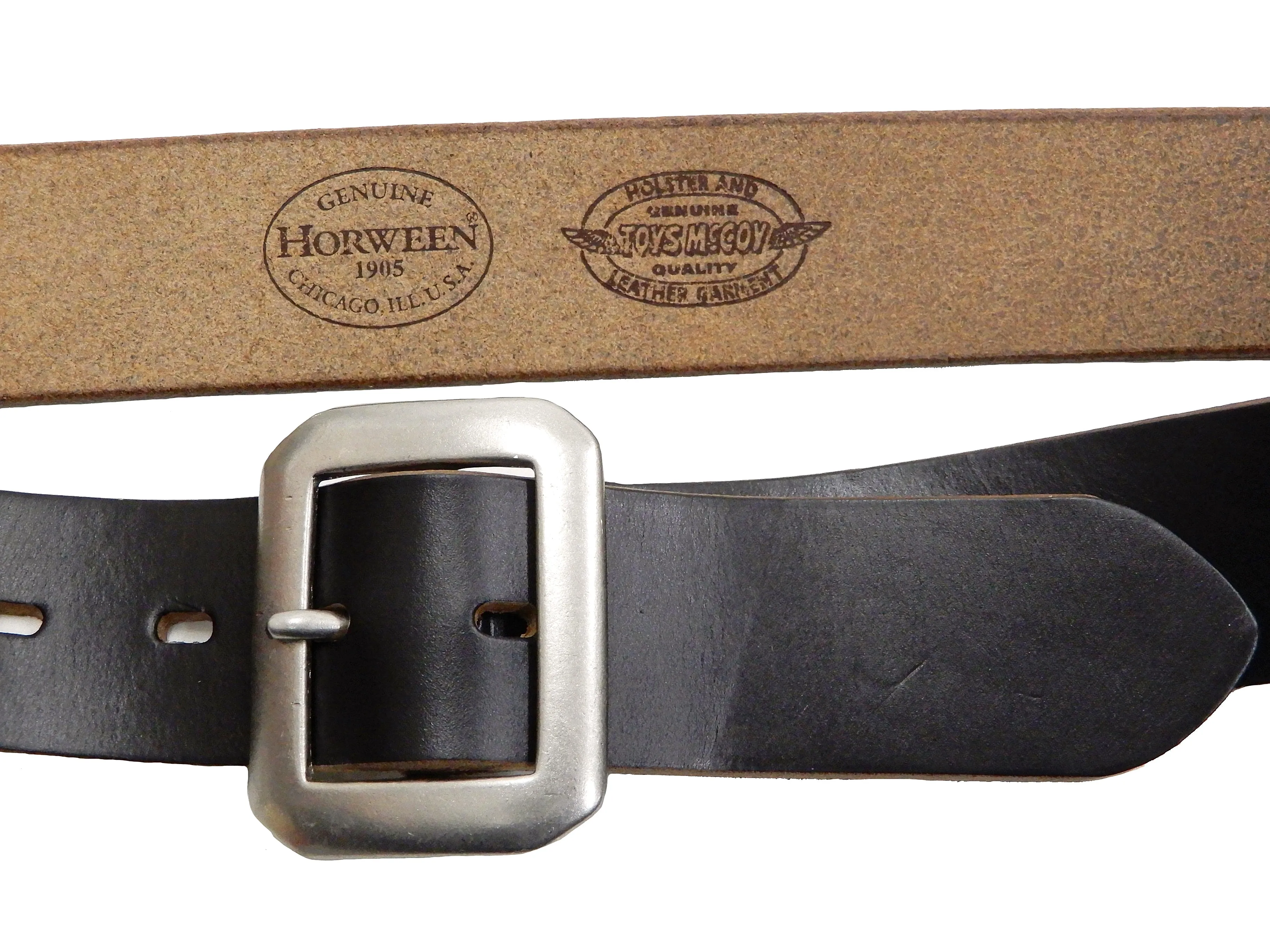 TOYS McCOY Leather Belt Men's Ccasual Chromexcel Steerhide Garrison Belt TMA2406 030 Black