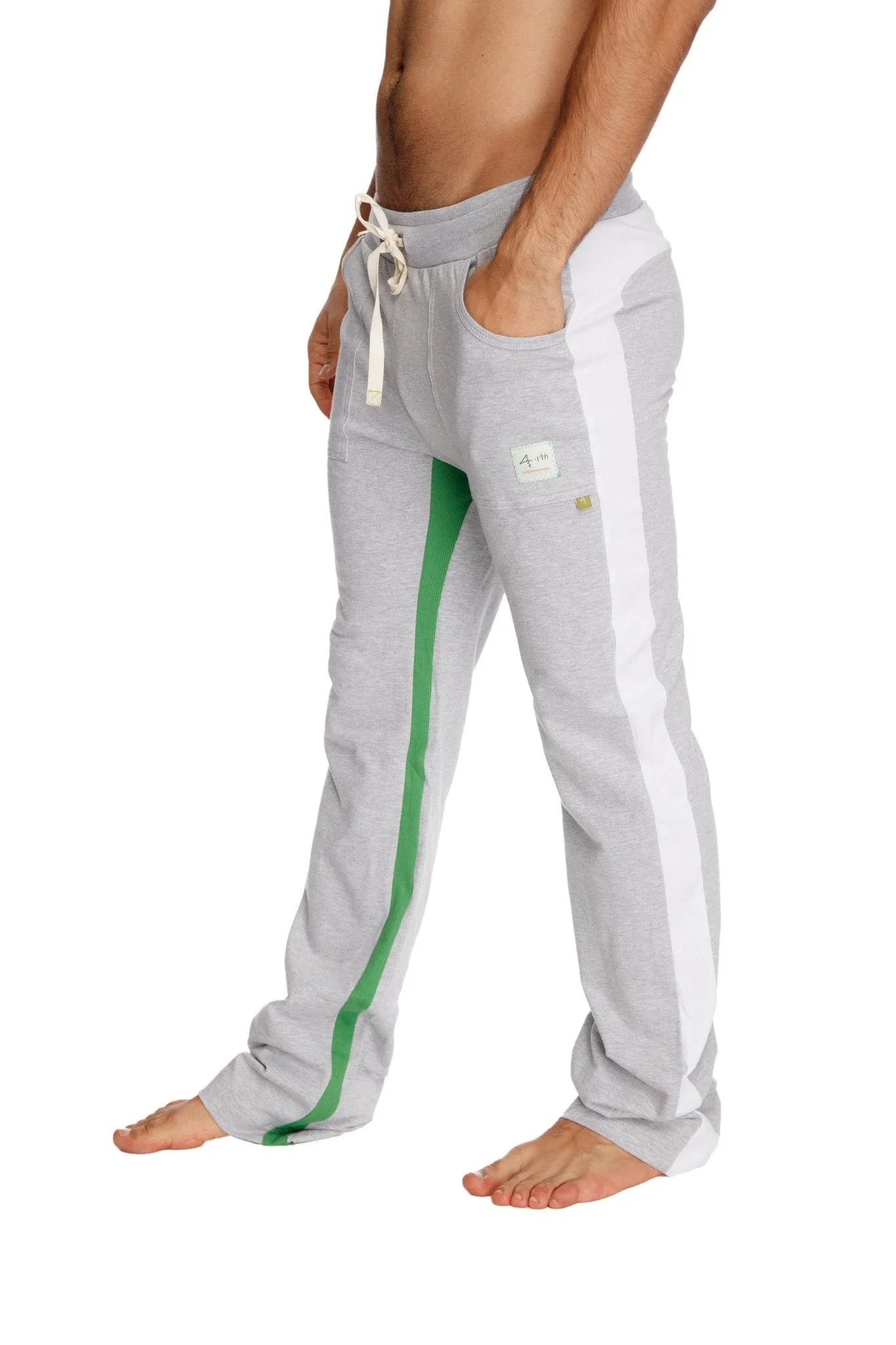 Ultra Flex Yoga Track & Yoga Sweat Pant (GREY w/White & Green)