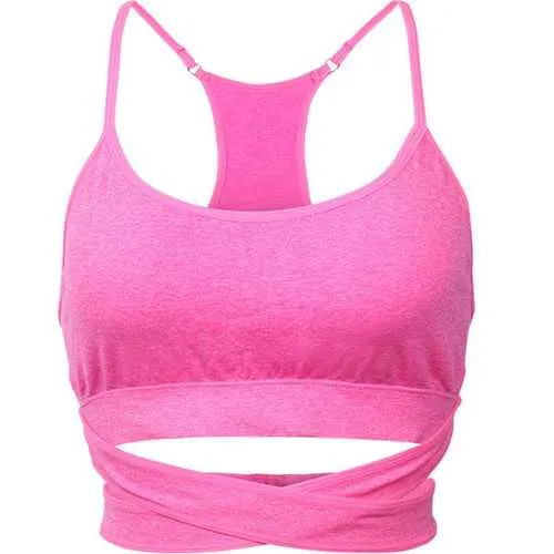 Woman Seamless Sport Vest Quick Drying Wireless Cross Shakeproof Sport Yoga Bras