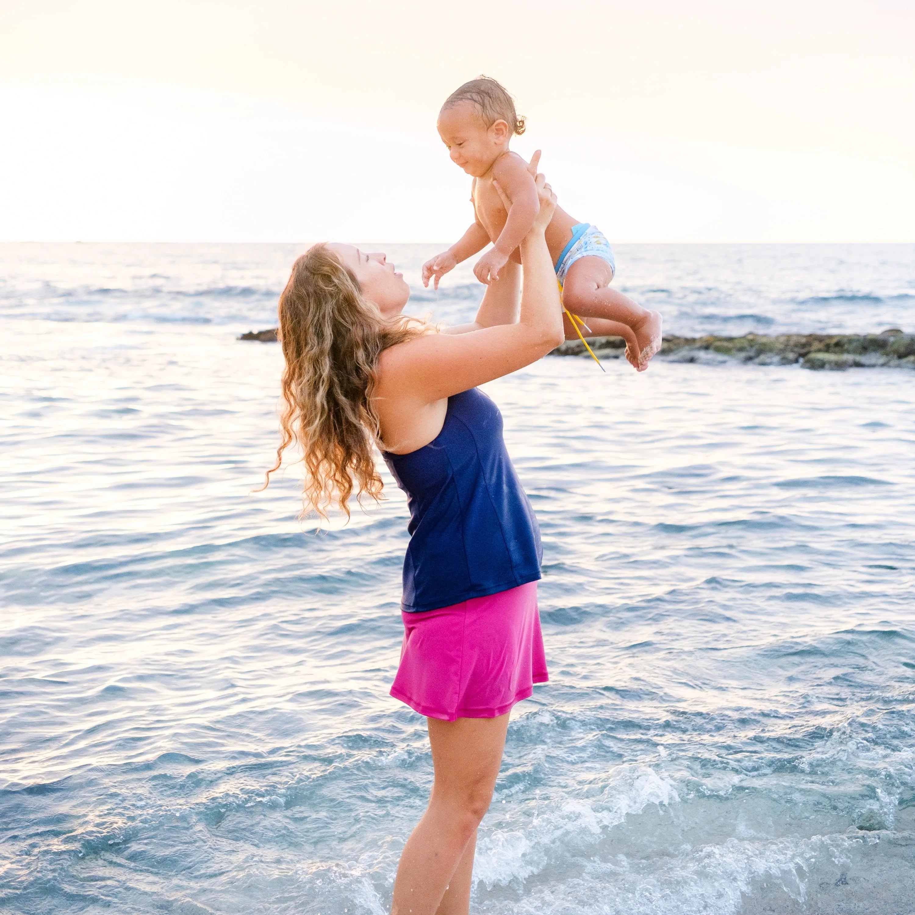 Women's A-Line Swim Skirt Swim Bottom | "Fuchsia"