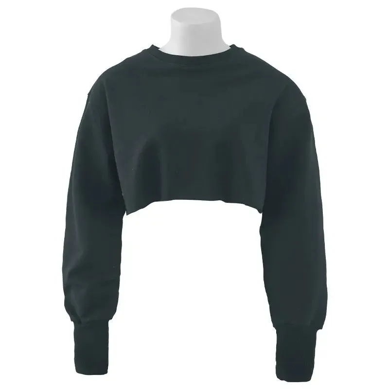 Women's Fashion Solid Color Short Sweatshirt