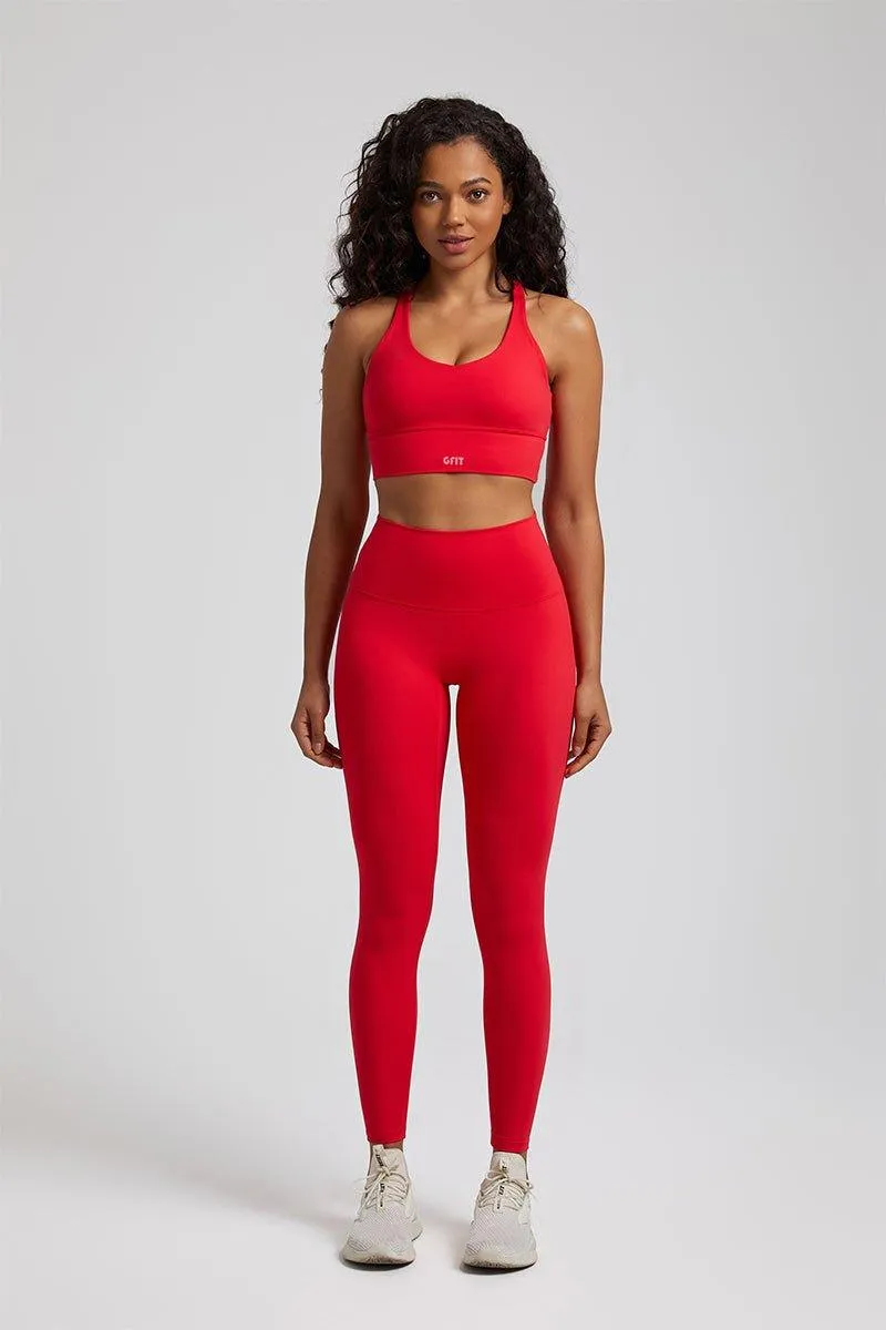 Women's GFIT 2.0 Yoga Set - U-neck Sports Bra & High-Waist Leggings