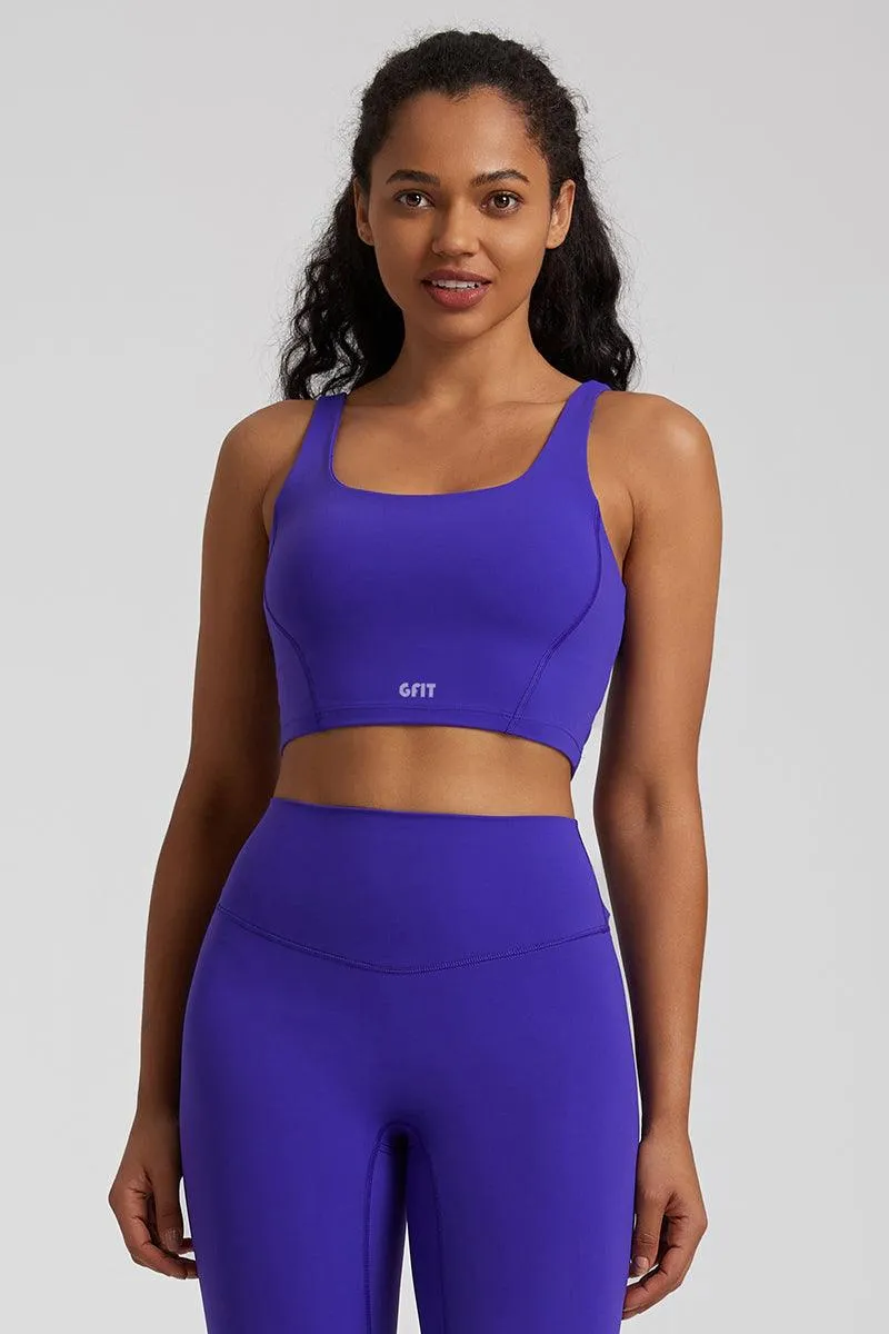 Women's GFIT 2.0 Yoga Sports Bra - Round Neckline, Comfort Fit