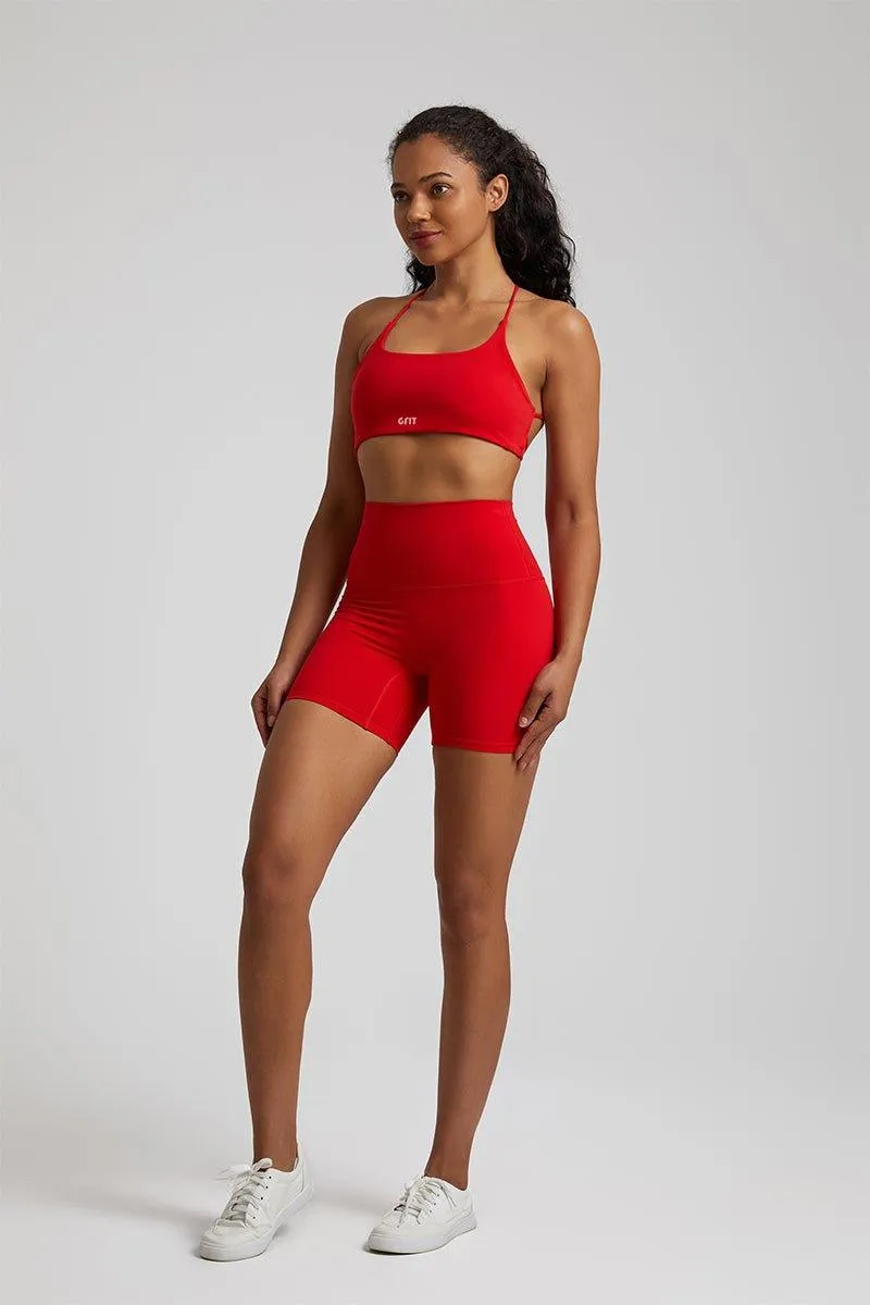 Women's High-Waist Shorts & Four-Strap Vest Set - GFIT 2.0 Activewear