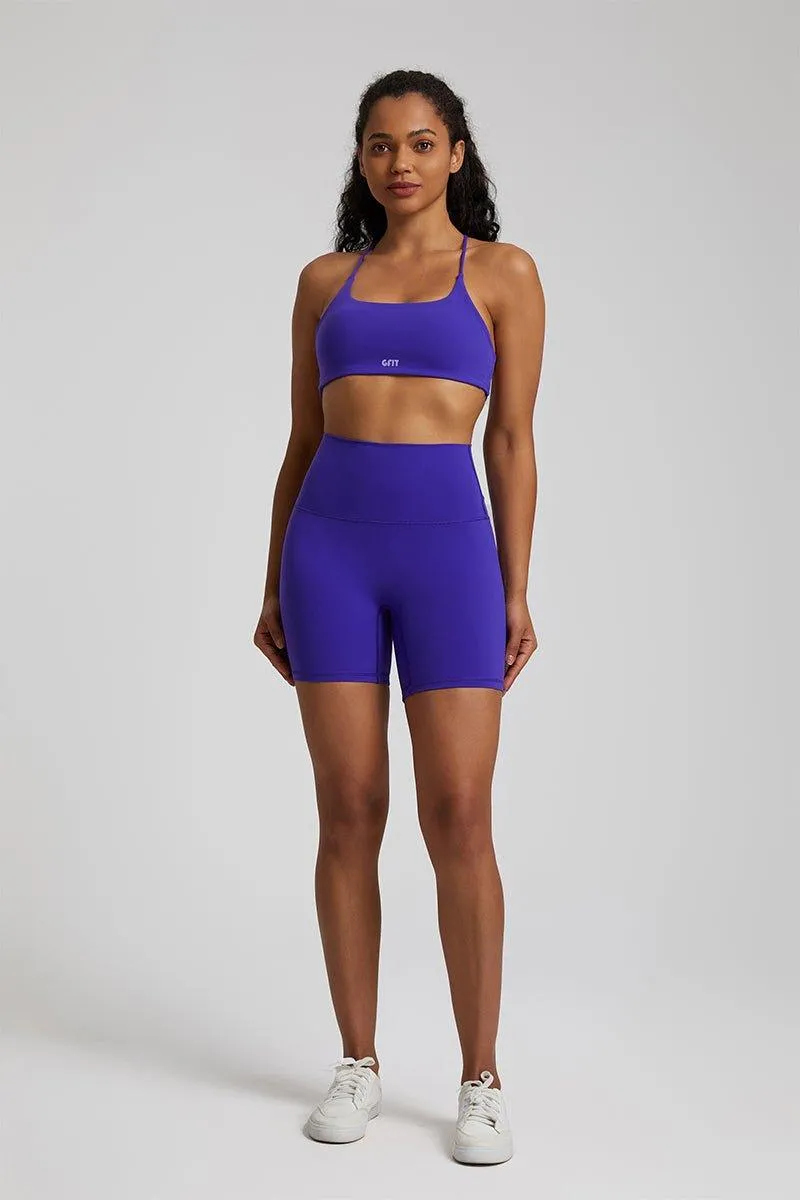 Women's High-Waist Shorts & Four-Strap Vest Set - GFIT 2.0 Activewear