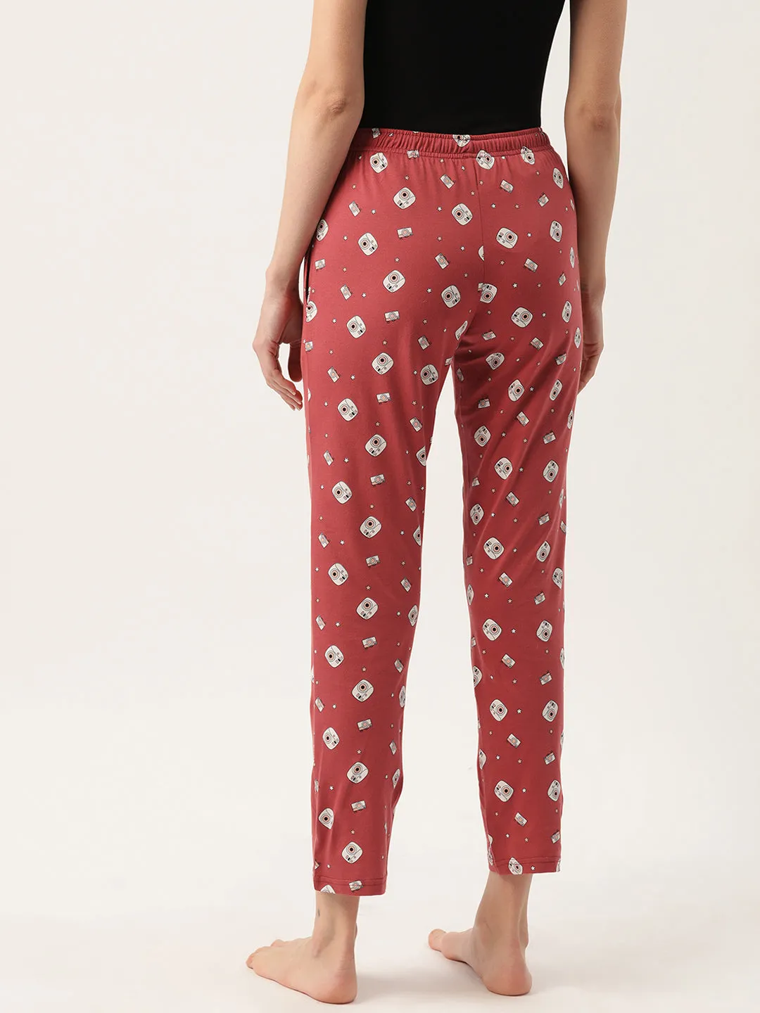 Women's Printed Cotton Rust Lounge Pants | LDLW-2333-1 |