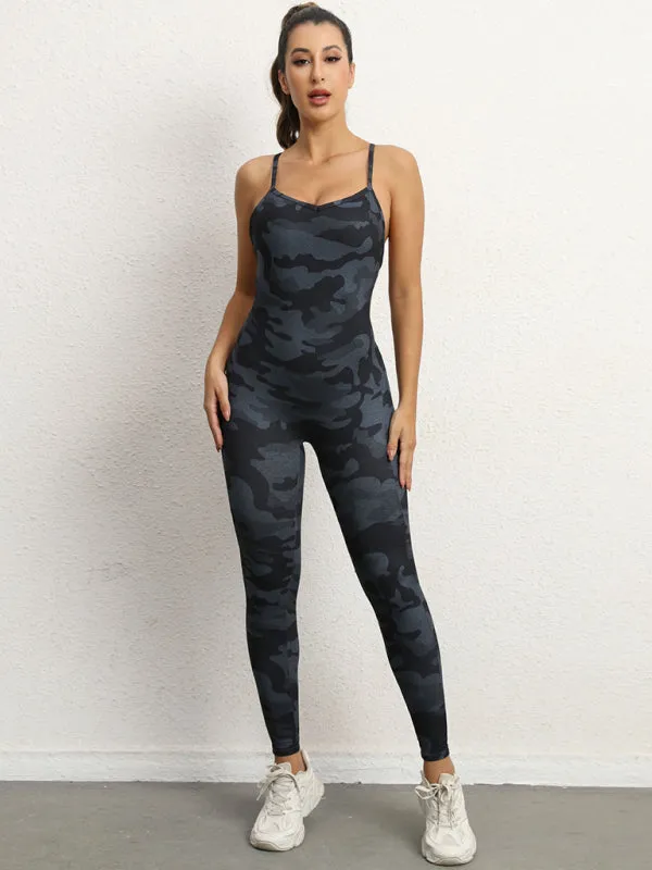 Women's Sexy Backless Yoga Fitness Jumpsuit