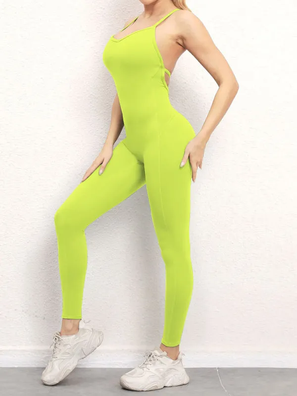 Women's Sexy Backless Yoga Fitness Jumpsuit