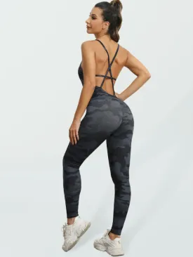 Women's Sexy Backless Yoga Fitness Jumpsuit